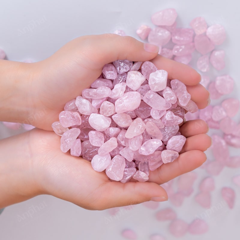 Đá Thạch Anh Vụn Hồng Mài Bóng 1A 001-0761A-1020