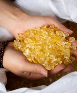 Đá Vụn Thạch Anh Vàng Mài Bóng