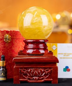 Quả Cầu Thạch Anh Vàng 1A - 1,74kg - M1977174