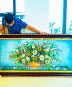 Tranh bình hoa phú quý là từ đá phong thủy