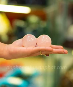 Cặp Bi Lăn Tay Thạch Anh Hồng - M0399