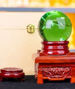 Quả Cầu Đá Núi Lửa Xanh Lục Bông Tuyết - 1,47kg - M20102