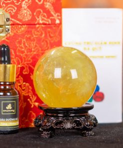 Quả Cầu Thạch Anh Vàng 2A Có Sao - 0,261kg - M26060261