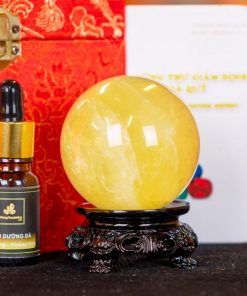 Quả Cầu Thạch Anh Vàng 2A - 0,3kg - M260603