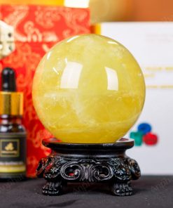 Quả Cầu Thạch Anh Vàng 2A 0,55kg 011-0912A-0,55