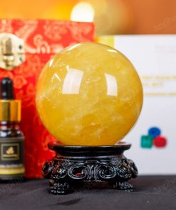 Quả Cầu Thạch Anh Vàng 2A Có Sao - 0,61kg - M2606061