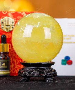 Quả Cầu Thạch Anh Vàng 1A - 0,98kg - M1977098