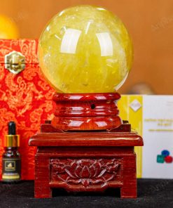 Quả Cầu Thạch Anh Vàng 1A Có Sao - 2,15kg - M1977215