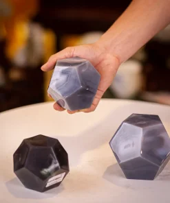 Quả Cầu Đa Giác 12 Mặt Mã Não Tím - M1502