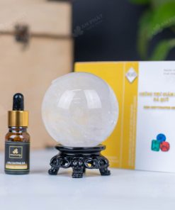 Quả Cầu Thạch Anh Trắng Trong 2A 0,6kg 011-0892A-0.60