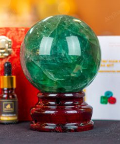 Quả Cầu Thạch Anh Xanh - Fluorite Xanh 4A - 1,63kg - M1879163