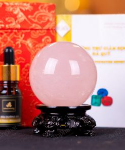 Quả Cầu Thạch Anh Hồng 4A Có Sao - 0,32kg - M1479032