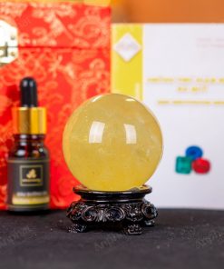Quả Cầu Thạch Anh Vàng 2A - 0,221kg - M26060221