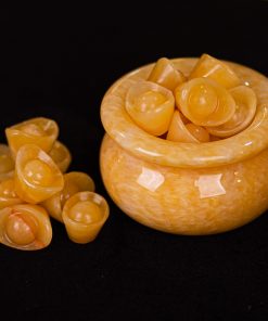 Bát Tụ Bảo Ngọc Hoàng Long Vàng - 12cm - 028-0491A-12