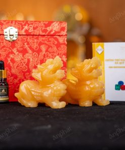 Cặp Tỳ Hưu Ngọc Hoàng Long 10cm 047-0491A-10