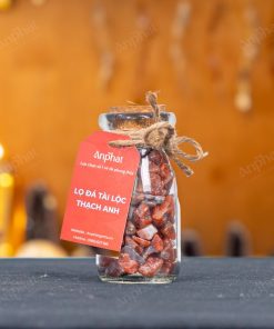 Lọ Đá Tài Lộc Mã Não Đỏ Vụn Bóng 008-030L04-1020