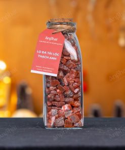 Lọ Đá Tài Lộc Mã Não Đỏ Vụn Bóng 008-030L10-1020