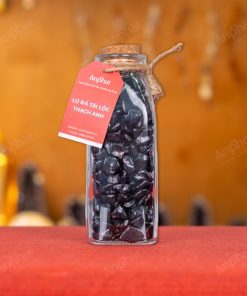 Lọ Đá Tài Lộc Obsidian Đen Vụn Bóng 008-064L10-1020