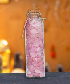 Lọ Đá Tài Lộc Thạch Anh Hồng Vụn Bóng 008-076L07-1020