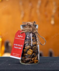 Lọ Đá Tài Lộc Thạch Anh Mắt Hổ Vụn Bóng 008-041L04-1020