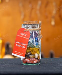 Lọ Đá Tài Lộc Thạch Anh Ngũ Sắc Vụn Bóng 008-078L04-1020