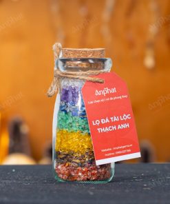Lọ Đá Tài Lộc Thạch Anh Ngũ Sắc Vụn Mini 008-078L06-25