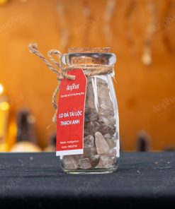 Lọ Đá Tài Lộc Thạch Anh Tóc Vàng Vụn Bóng 008-086L04-1020