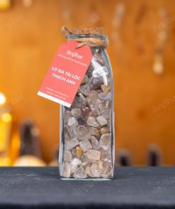 Lọ Đá Tài Lộc Thạch Anh Tóc Vàng Vụn Bóng 008-086L10-1020