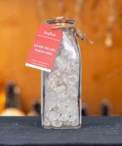 Lọ Đá Tài Lộc Thạch Anh Trắng Vụn Bóng 008-087L10-1020
