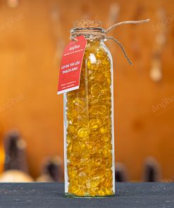 Lọ Đá Tài Lộc Thạch Anh Vàng Nhuộm Vụn Bóng 008-092L07-1020