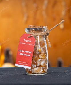 Lọ Đá Tài Lộc Thạch Anh Vàng Vụn Bóng 008-091L04-1020