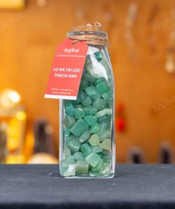 Lọ Đá Tài Lộc Thạch Anh Xanh Vụn Bóng 008-093L10-1020