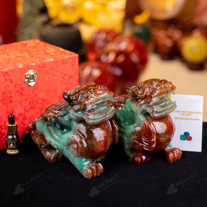 Một số vật phẩm phong thủy được chế tác từ đá Serpentine
