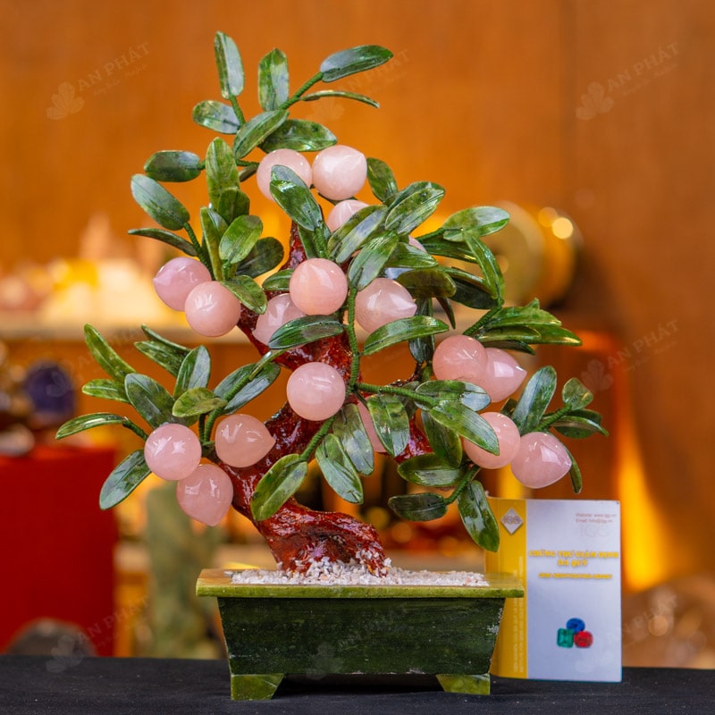 Cây đào đá thạch anh hồng