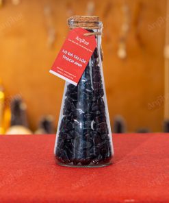 Lọ Đá Tài Lộc Obidian Đen Vụn Bóng 008-064L01-1020
