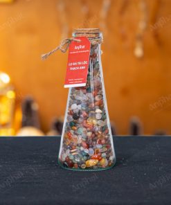 Lọ Đá Tài Lộc Sỏi Mã Não Ngũ Sắc 008-028L02-69