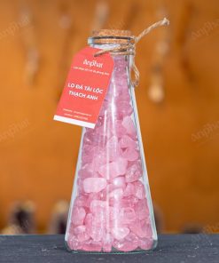 Lọ Đá Tài Lộc Thạch Anh Hồng Vụn Bóng 008-076L01-1020