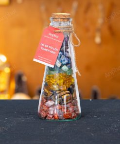 Lọ Đá Tài Lộc Thạch Anh Ngũ Sắc Vụn Bóng 008-078L01-1020