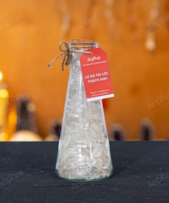 Lọ Đá Tài Lộc Thạch Anh Trắng Vụn Bóng 008-087L01-1020