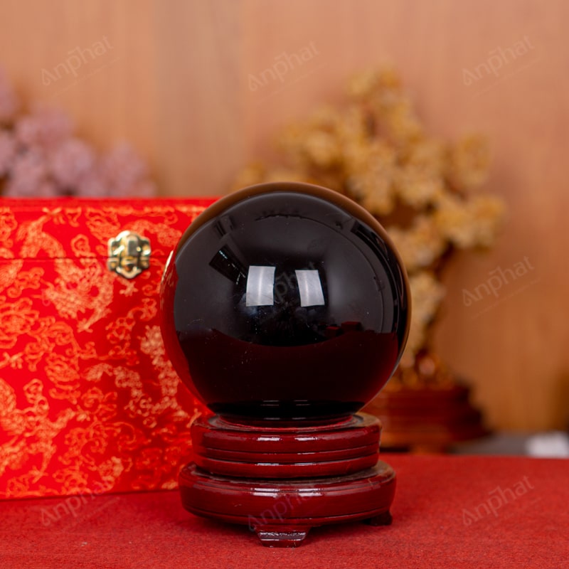 Quả Cầu Obsidian Đen - 4,45kg - 011-0642A-4,45