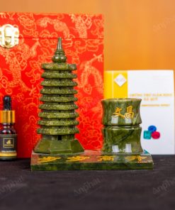 Tháp Văn Xương Ống Bút Serpentine - 1,03kg - M2194103