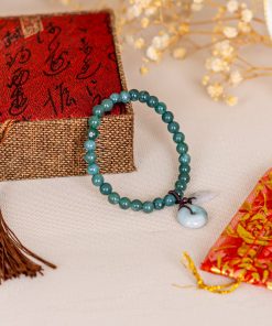 Vòng Tay Ngọc Jadeite Mix Đồng Điếu 6 Ly 079-050V05-6