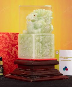 Ấn Rồng Ngọc Onyx Xanh 20cm 015-054DN-20