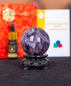Quả Cầu Thạch Anh Tím Hoa Chanh 3A 0,27kg 011-0803A-0.27