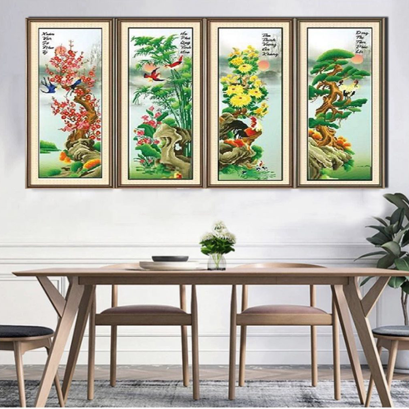 Treo tranh tứ quý ở các vị trí khác trong nhà