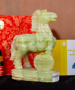 Ngựa Đá Onyx Xanh 20cm 054-054DN-20