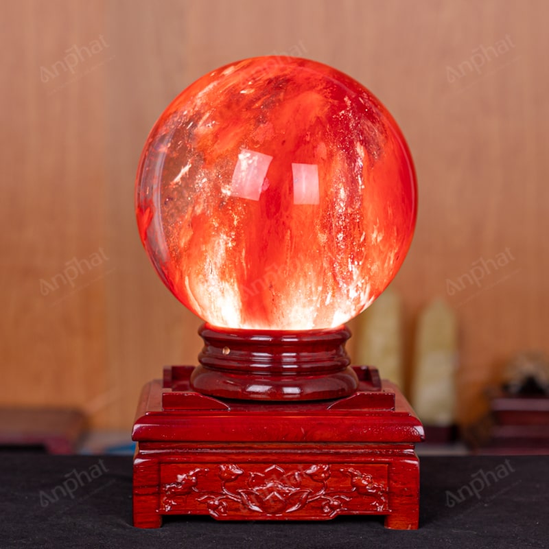 Quả Cầu Đá Núi Lửa Đỏ 6A 10,1kg 011-0596A-10.1