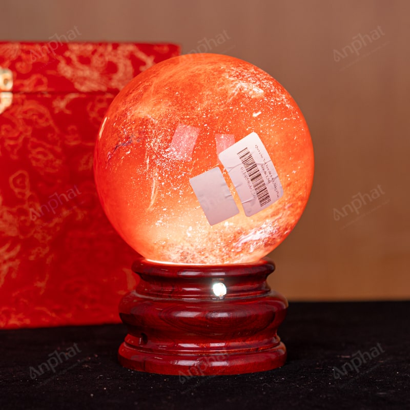 Quả Cầu Đá Núi Lửa Đỏ 6A 1.36kg 011-0596A-1.36