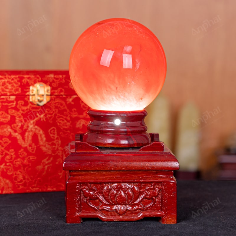 Quả Cầu Đá Núi Lửa Đỏ 6A 1,71kg 011-0596A-1.71