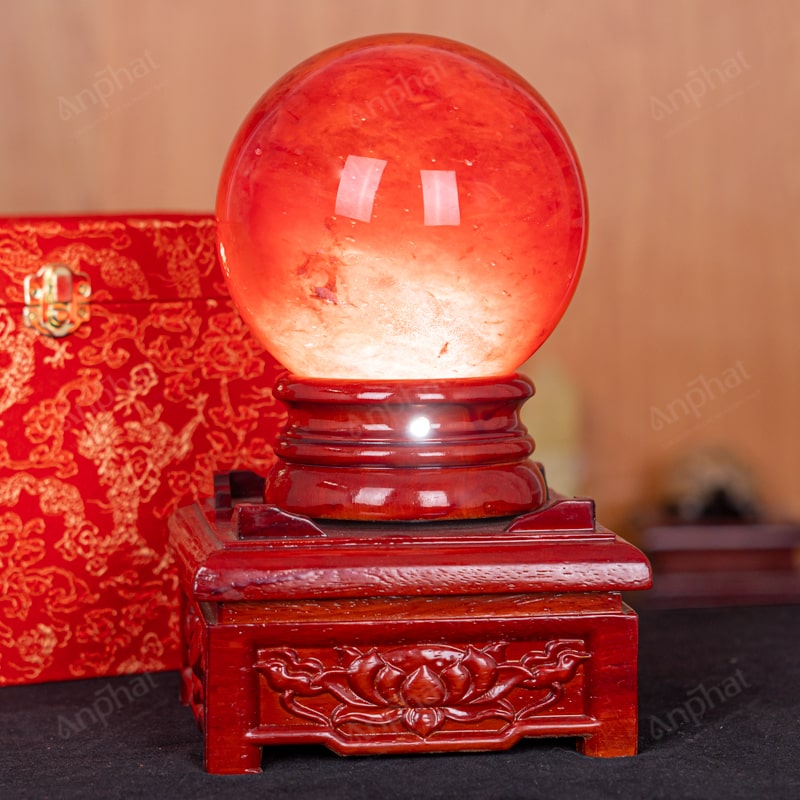 Quả Cầu Đá Núi Lửa Đỏ 6A 2,99kg 011-0596A-2.99